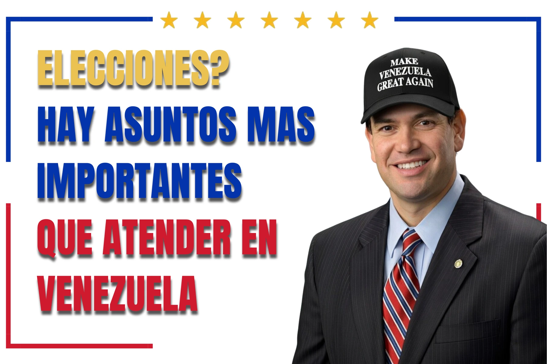 Gráfica editorial MVGA: Marco Rubio